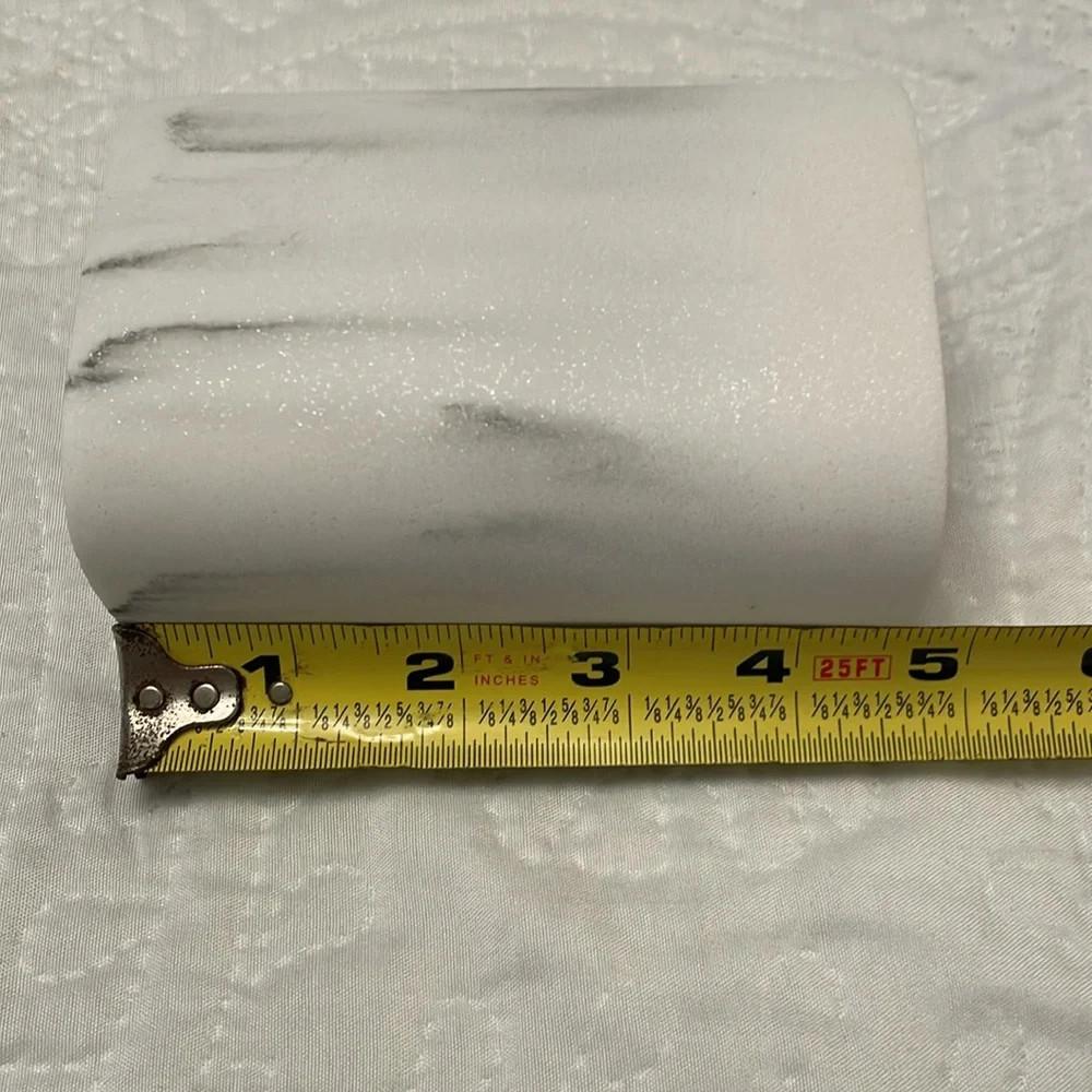 NWT BINO Oval Marble Collection Bathroom Storage Container